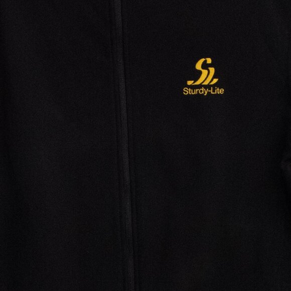 Sturdy-Lite Black Full-Zip Fleece Jacket With Logo Embroidery Unisex Size XL - Picture 3 of 8